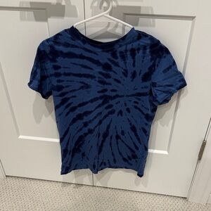 Hanna Andersson Navy Tie-Dye Kids Tee